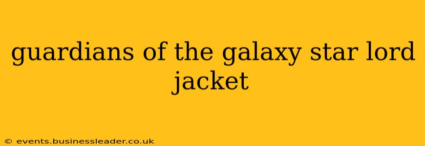 guardians of the galaxy star lord jacket