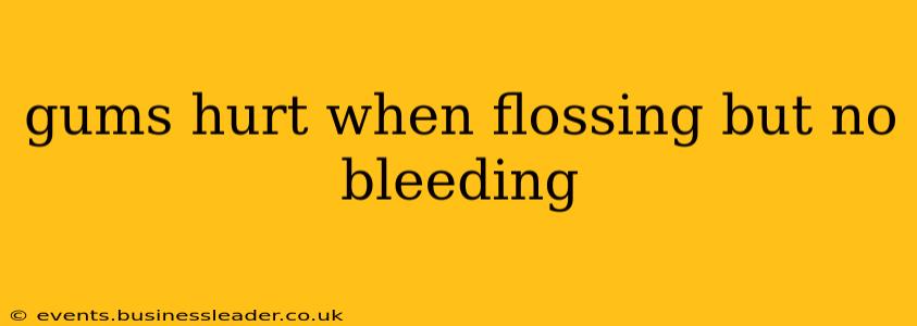 gums hurt when flossing but no bleeding