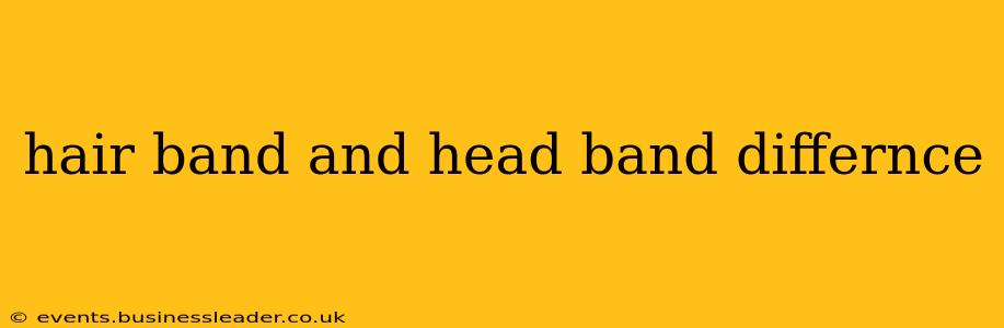 hair band and head band differnce