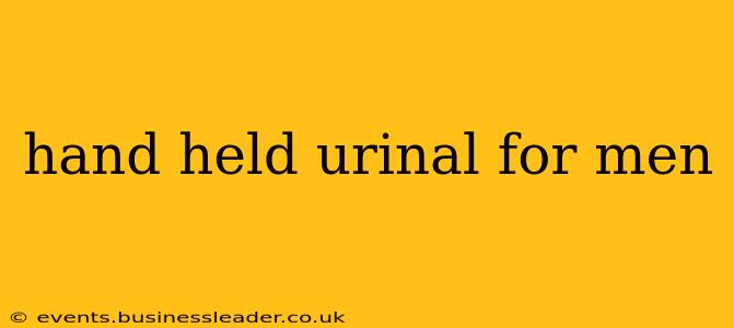 hand held urinal for men