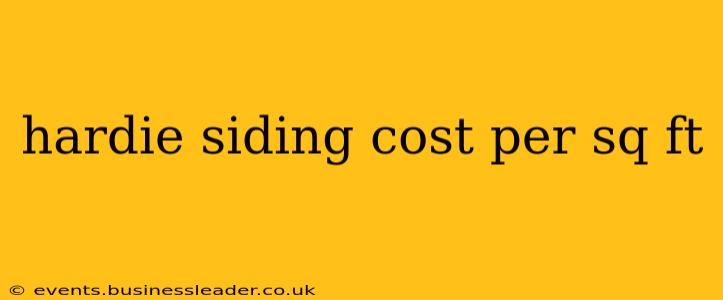 hardie siding cost per sq ft