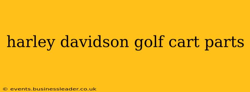 harley davidson golf cart parts