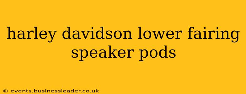 harley davidson lower fairing speaker pods