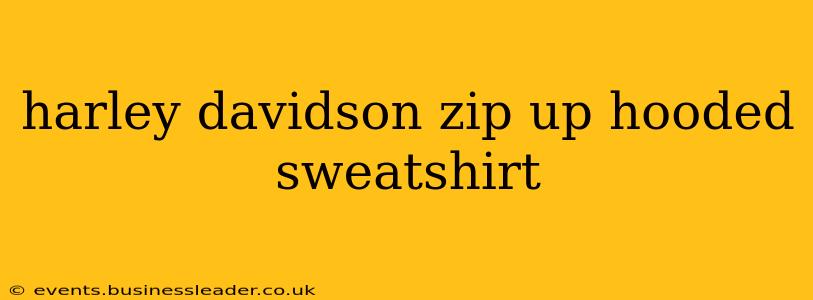harley davidson zip up hooded sweatshirt