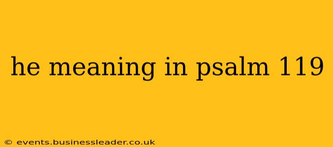 he meaning in psalm 119