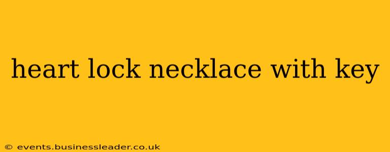 heart lock necklace with key