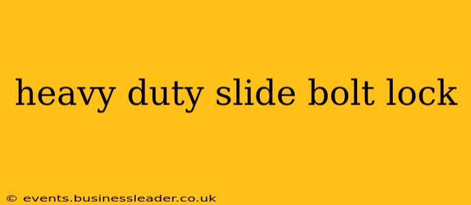 heavy duty slide bolt lock
