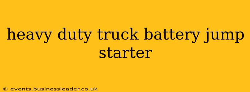 heavy duty truck battery jump starter