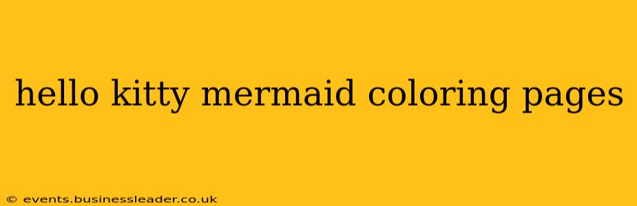 hello kitty mermaid coloring pages