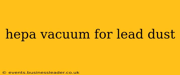 hepa vacuum for lead dust