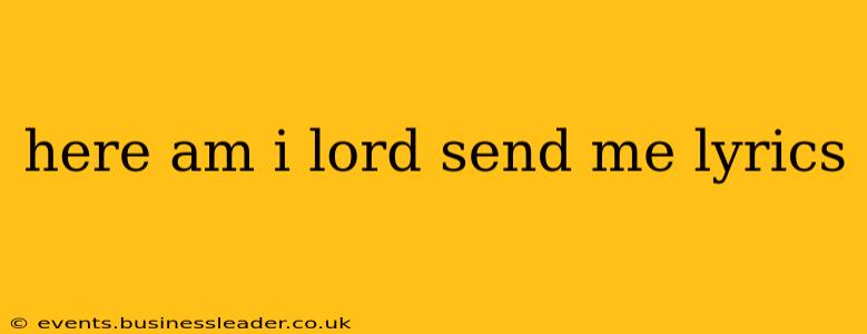 here am i lord send me lyrics