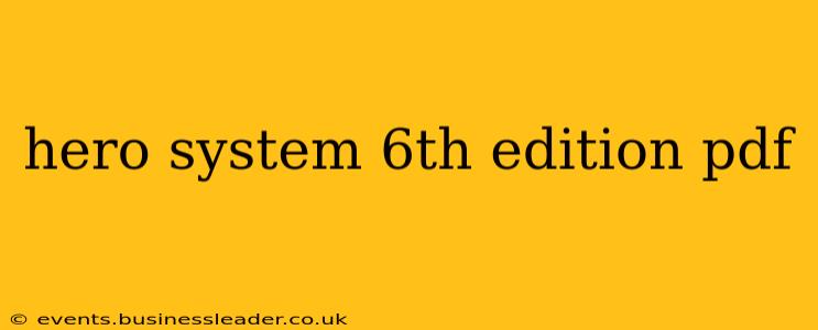hero system 6th edition pdf