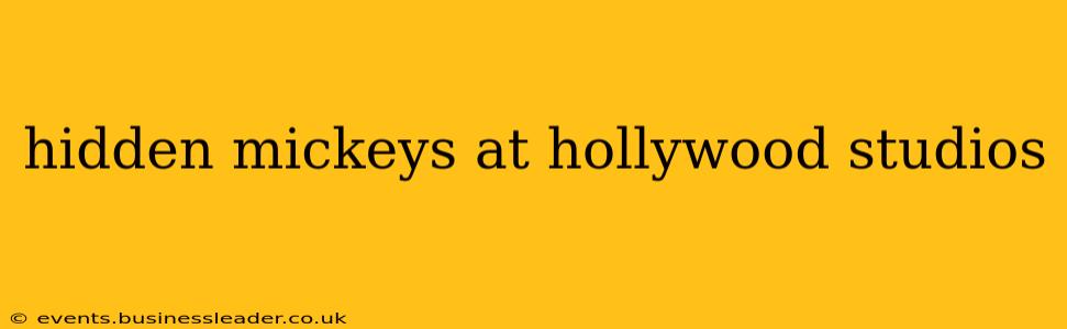 hidden mickeys at hollywood studios