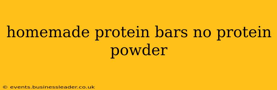homemade protein bars no protein powder