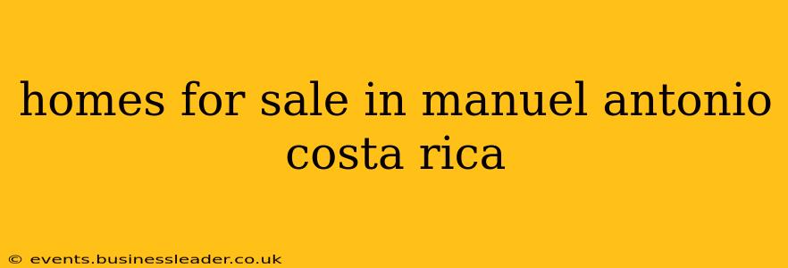 homes for sale in manuel antonio costa rica