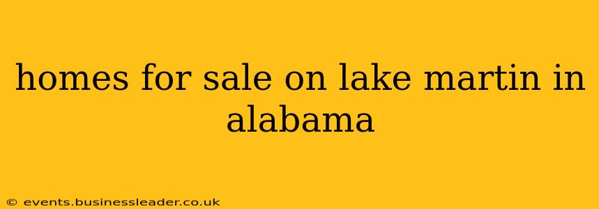 homes for sale on lake martin in alabama
