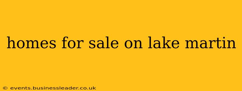 homes for sale on lake martin