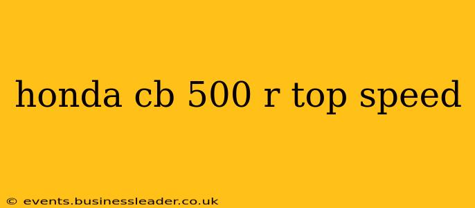 honda cb 500 r top speed