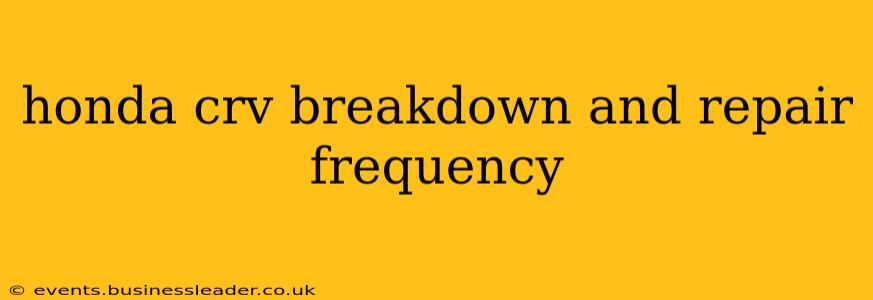 honda crv breakdown and repair frequency