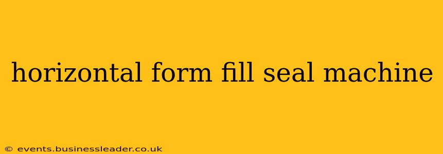 horizontal form fill seal machine