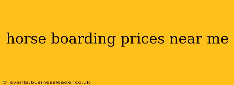 horse boarding prices near me