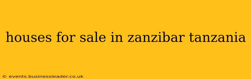houses for sale in zanzibar tanzania