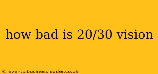 how bad is 20/30 vision