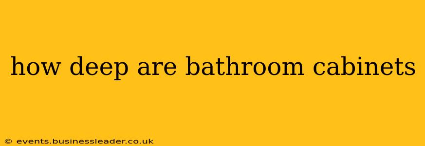 how deep are bathroom cabinets