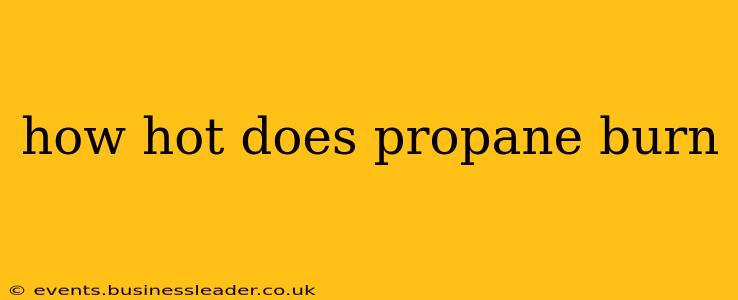 how hot does propane burn
