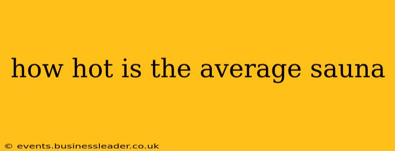 how hot is the average sauna