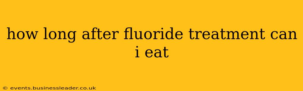 how long after fluoride treatment can i eat