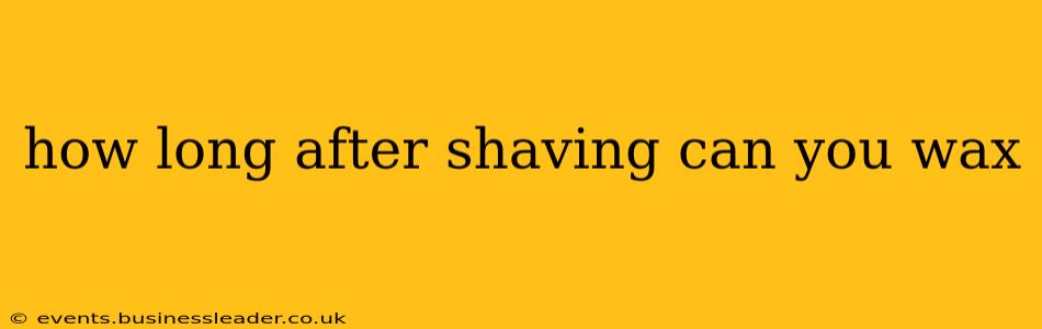how long after shaving can you wax