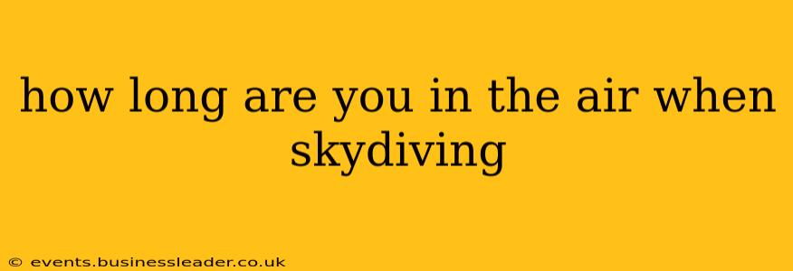 how long are you in the air when skydiving