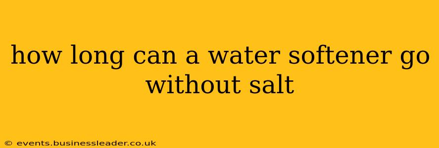 how long can a water softener go without salt