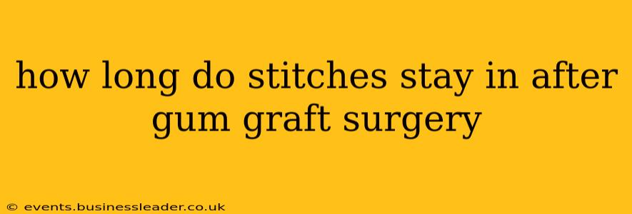 how long do stitches stay in after gum graft surgery
