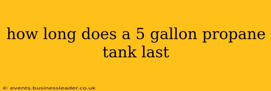how long does a 5 gallon propane tank last