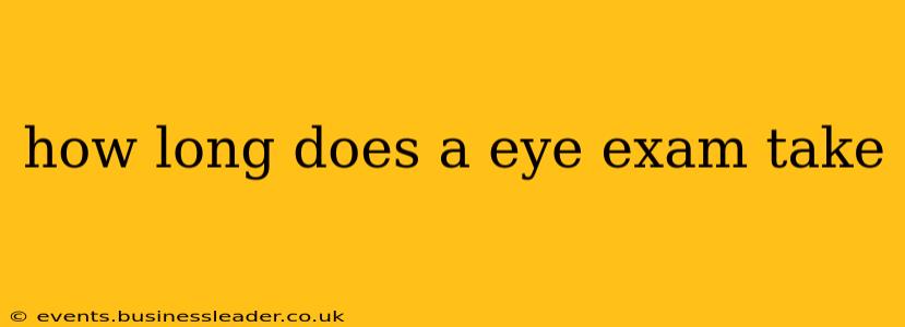 how long does a eye exam take