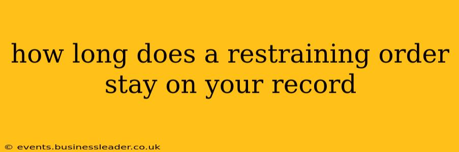 how long does a restraining order stay on your record