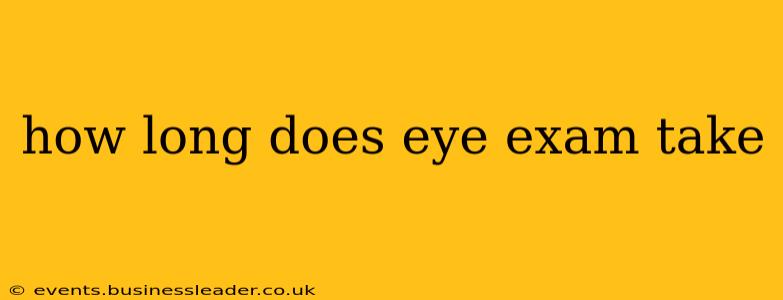 how long does eye exam take
