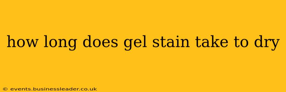 how long does gel stain take to dry