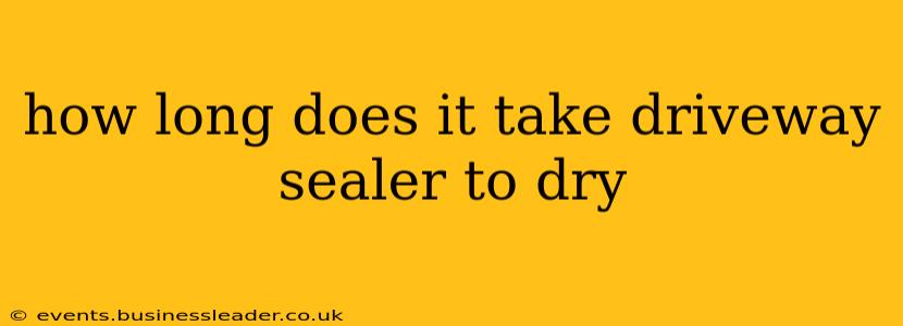 how long does it take driveway sealer to dry