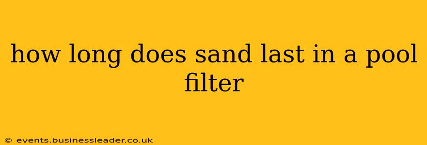 how long does sand last in a pool filter