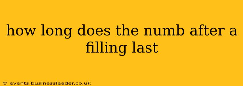 how long does the numb after a filling last