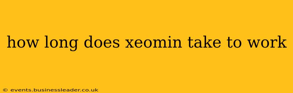 how long does xeomin take to work