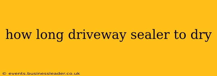 how long driveway sealer to dry