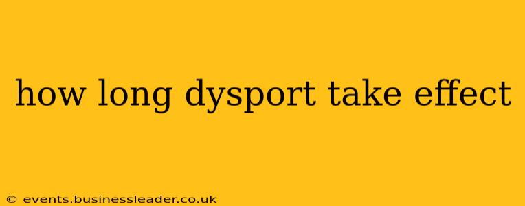 how long dysport take effect