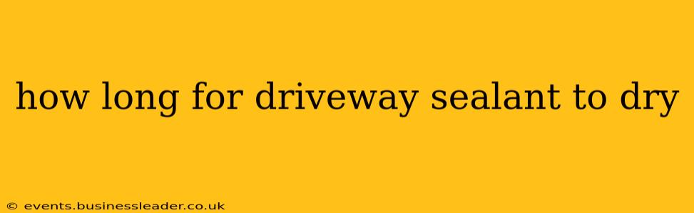 how long for driveway sealant to dry