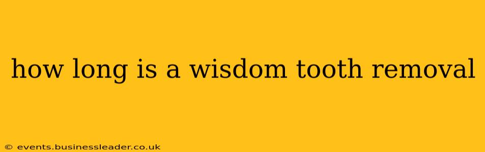 how long is a wisdom tooth removal