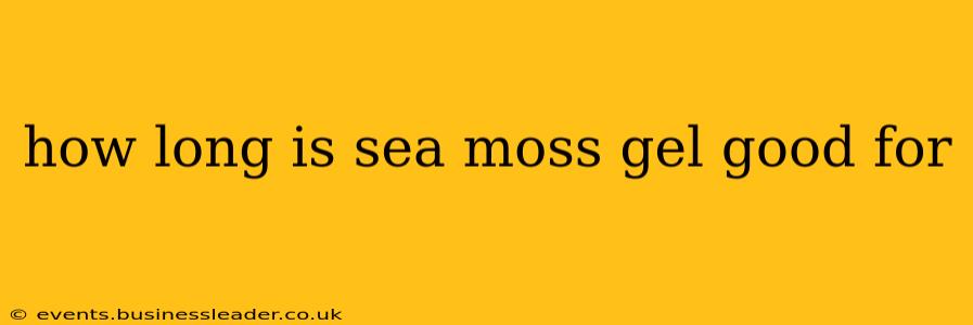 how long is sea moss gel good for