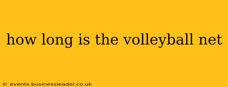 how long is the volleyball net